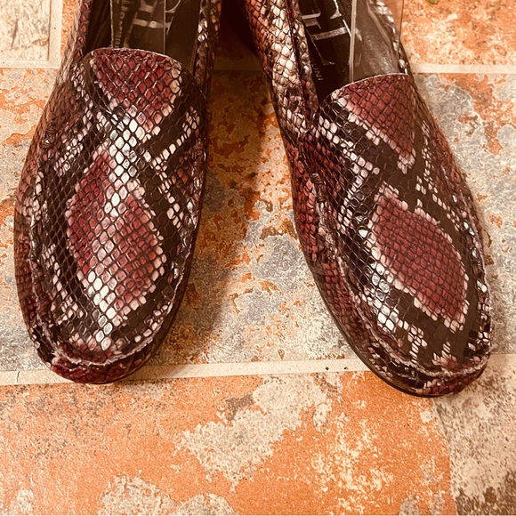 👞Italian Leather Snake Print Hand Sewn Loafers by  Attilio Giusti Leombrun - Picture 11 of 15